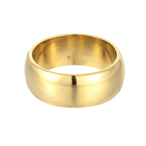 curved cigar band mens - seol gold