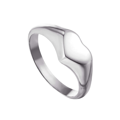 heart signet ring - seol gold