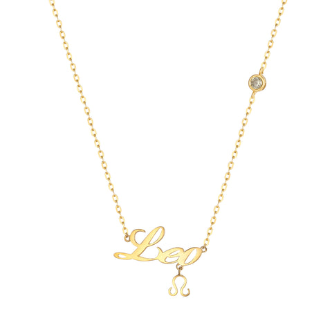 solid gold star sign necklace - seol gold