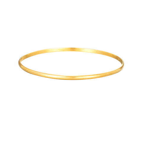 minimalist plain curve bangle- seol gold