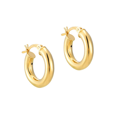 thick gold creole hoops - seol gold