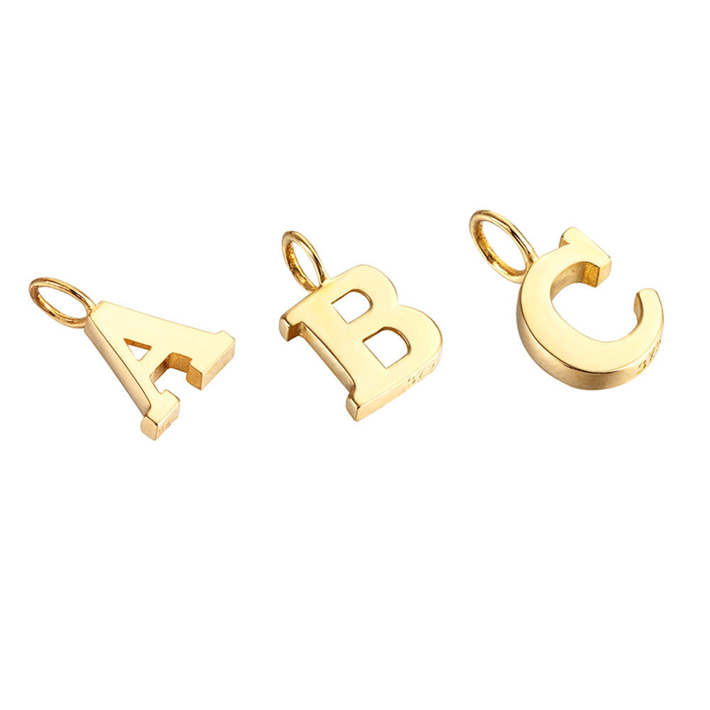 9ct Solid Gold Alphabet Letter Charms