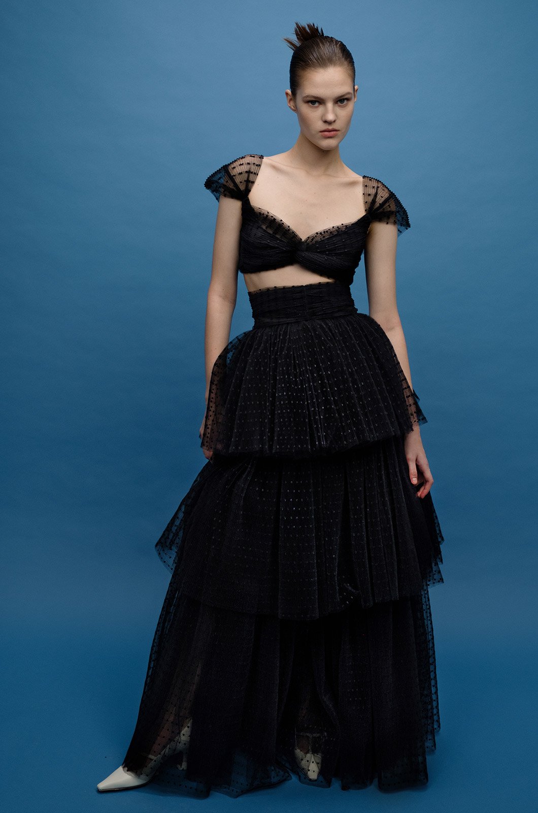 black tulle formal skirt