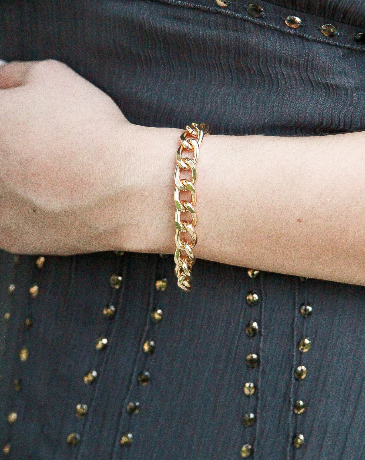 Chunky Gold Bracelet, Ethically Made