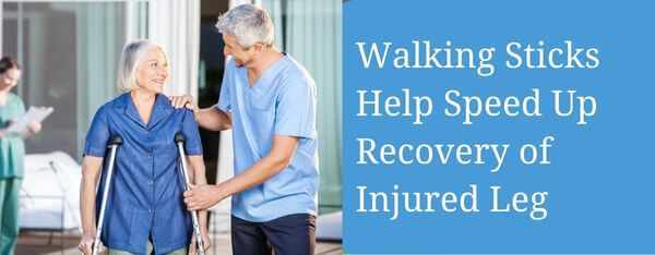 Crutches Help Speed Up Healing Process of Injured Leg