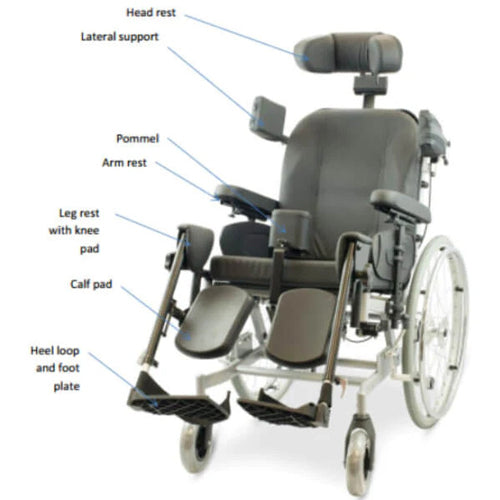 DAYS Tilt and Recline Adjustable Wheelchair