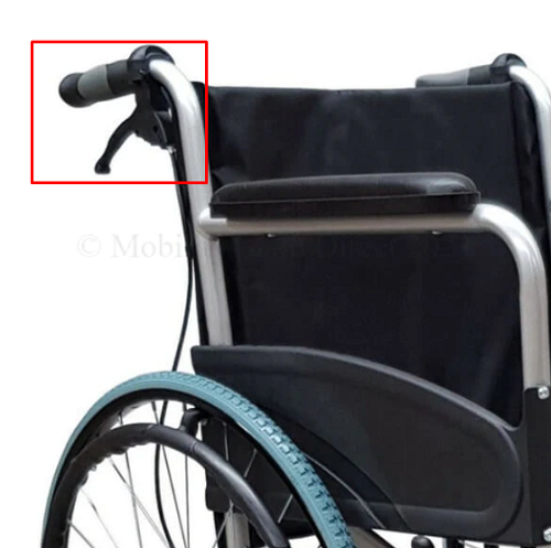 back handles of a manual wheelchair