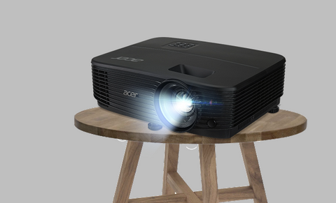 Projector on stool