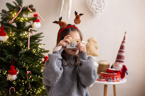 Girl on christmas day