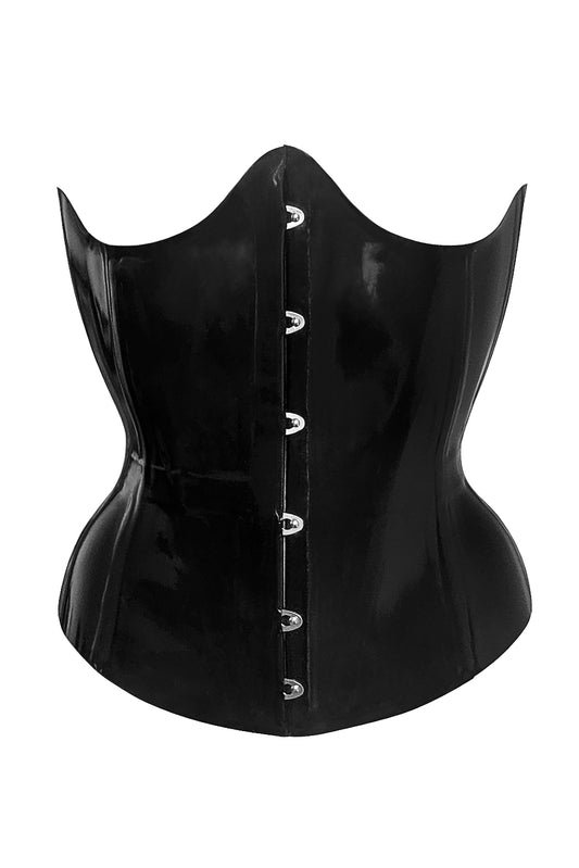 Lola Underbust Black Mesh Corset, Velda Burlesque Corset at StarRivera