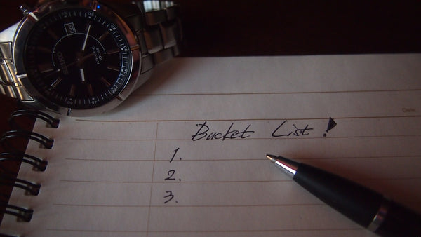 A bucket list what I want to do memo