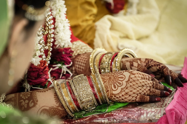 An Indian henna wedding bridal mehndi