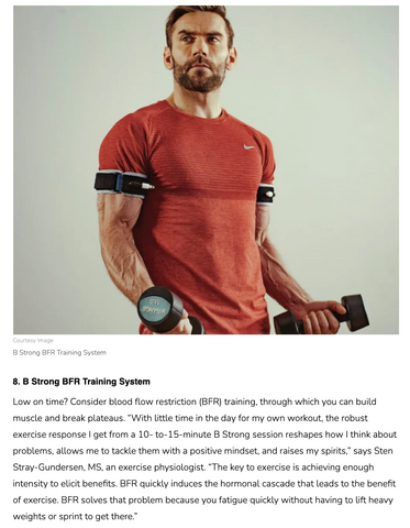 B Strong Blood Flow Restriction Bands (BFR) Men's Journal Feature