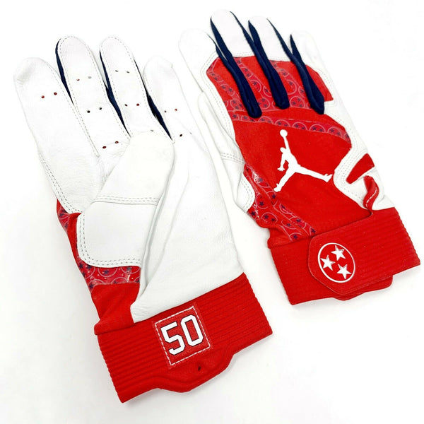 Mookie Betts Boston Red Sox Fanatics Authentic Player-Issued Gray Jordan  Batting Gloves