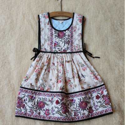 Chasuble Dress in Wallpaper Flower Print by Bonjour Diary - Petite