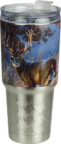 Rivers Edge Deluxe Mug - Deer/farm Scene 15 oz.