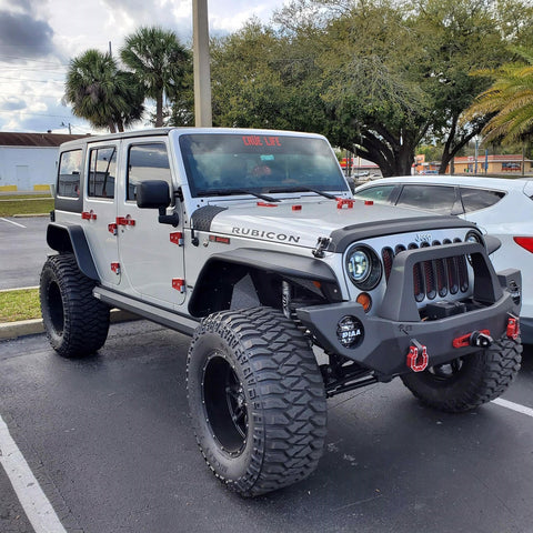 Jeep Wrangler JK - JKU Door Handles - Aluminum (Royal Hooks) Red – Royal  Hooks