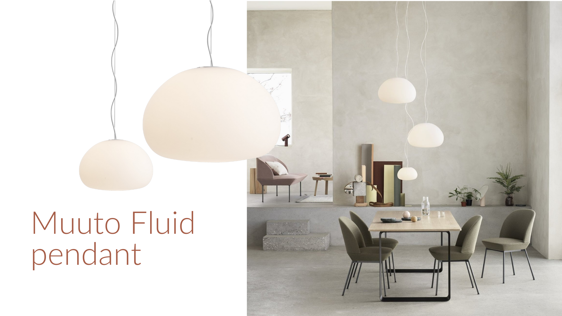 Muuto fluid pendant in white