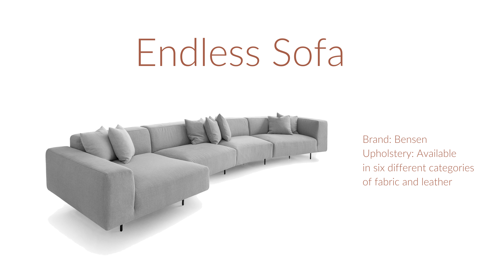 Bensen Endless sofa in grey