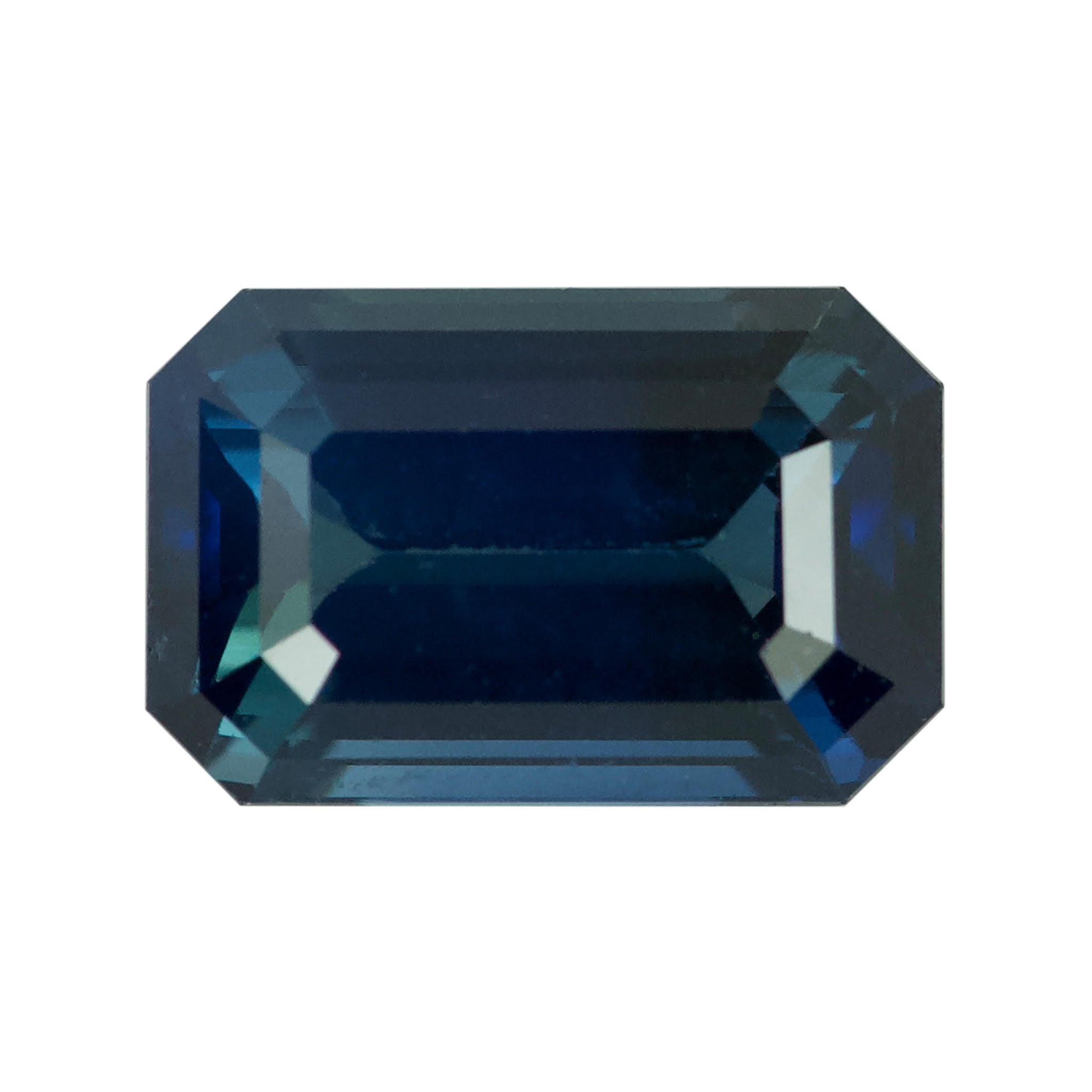 Teal Sapphire Emerald Cut Natural Heated 2 Carat GS1686 – deliqagems