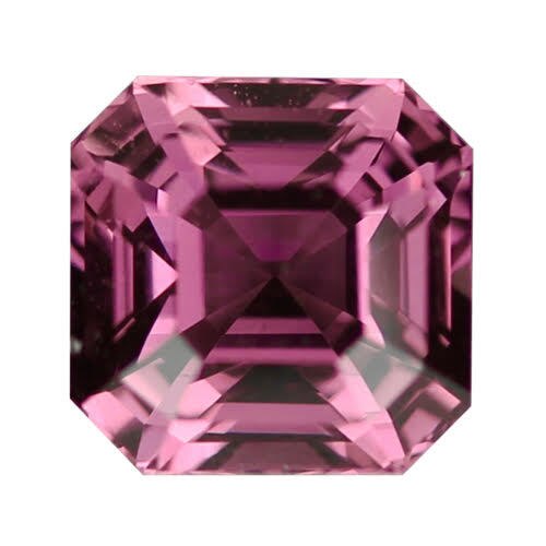 Asscher Cut Pink Sapphire Certified 