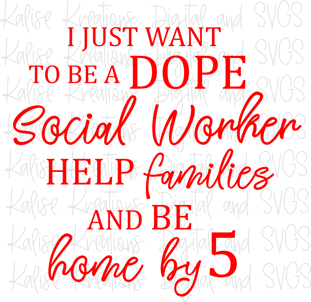 Dope social Worker SVG - Kalise Kreations designs