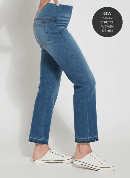 Lysse Cropped Side Slit Denim Style 2533 – IBHANA