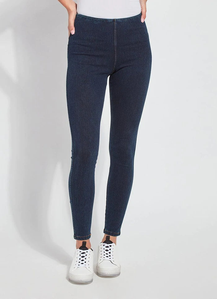 Lysse Metallic Coated Toothpick Denim Leggings