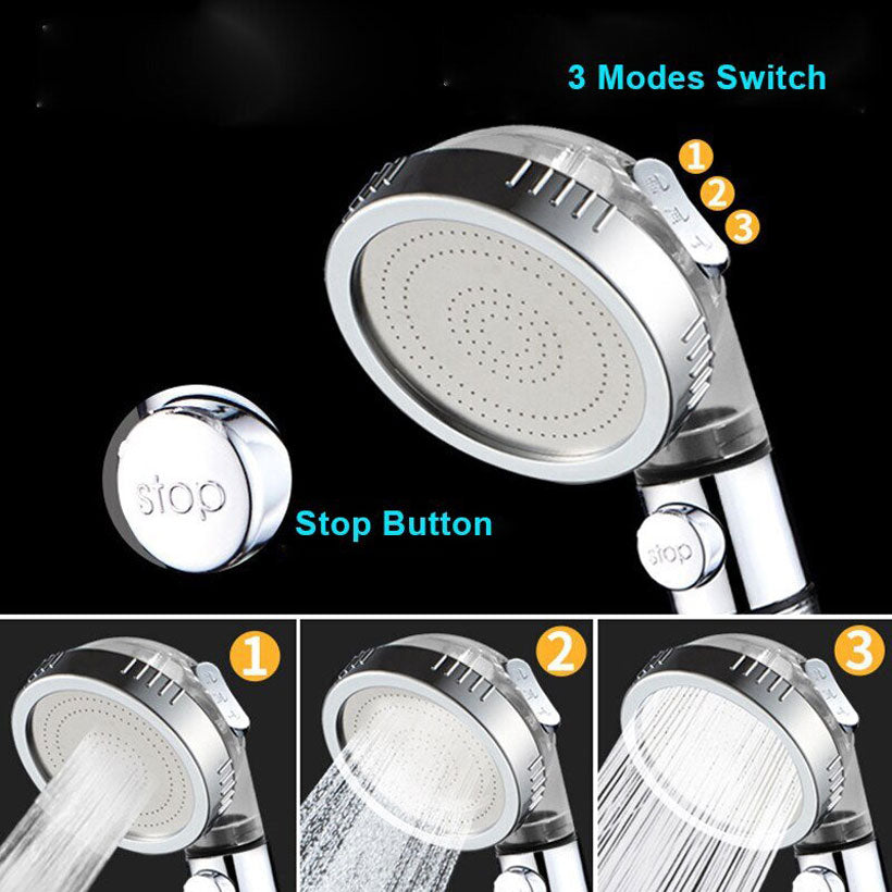 Water Saving Shower Head With Switch on-off Button - Fashion, Beauty, Home & Garden & More @Nesavastore