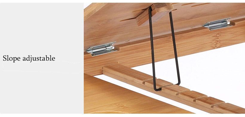 Nature Bamboo Laptop Table With Fan - Fashion, Beauty, Home & Garden & More @Nesavastore