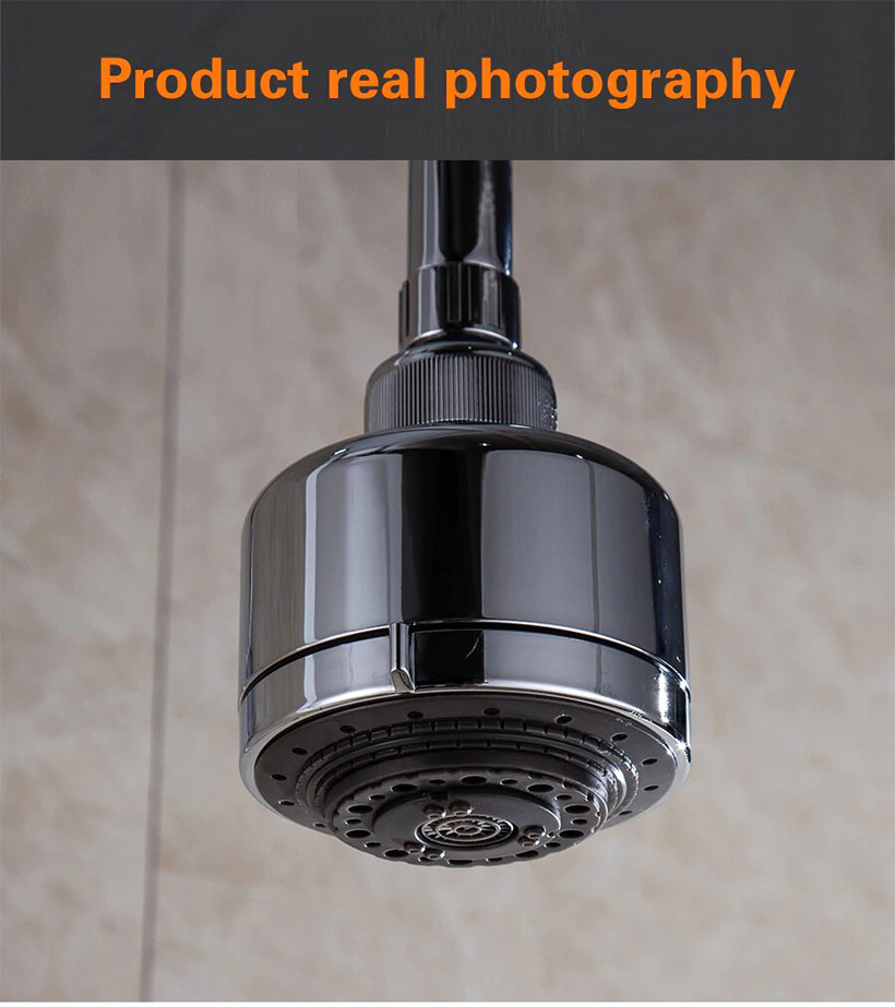 Five Gear Rotatable, High Pressure Shower Head