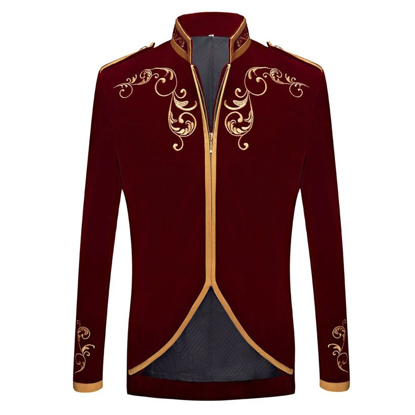 British Style Palace Prince Fashion Embroidery Blazer - Fashion, Beauty, Home & Garden & More @Nesavastore