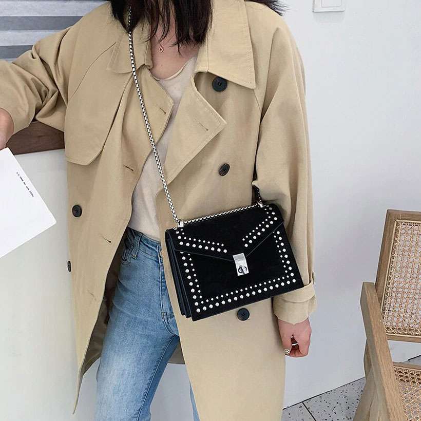 Women's Small Scrub Leather Shoulder Bags