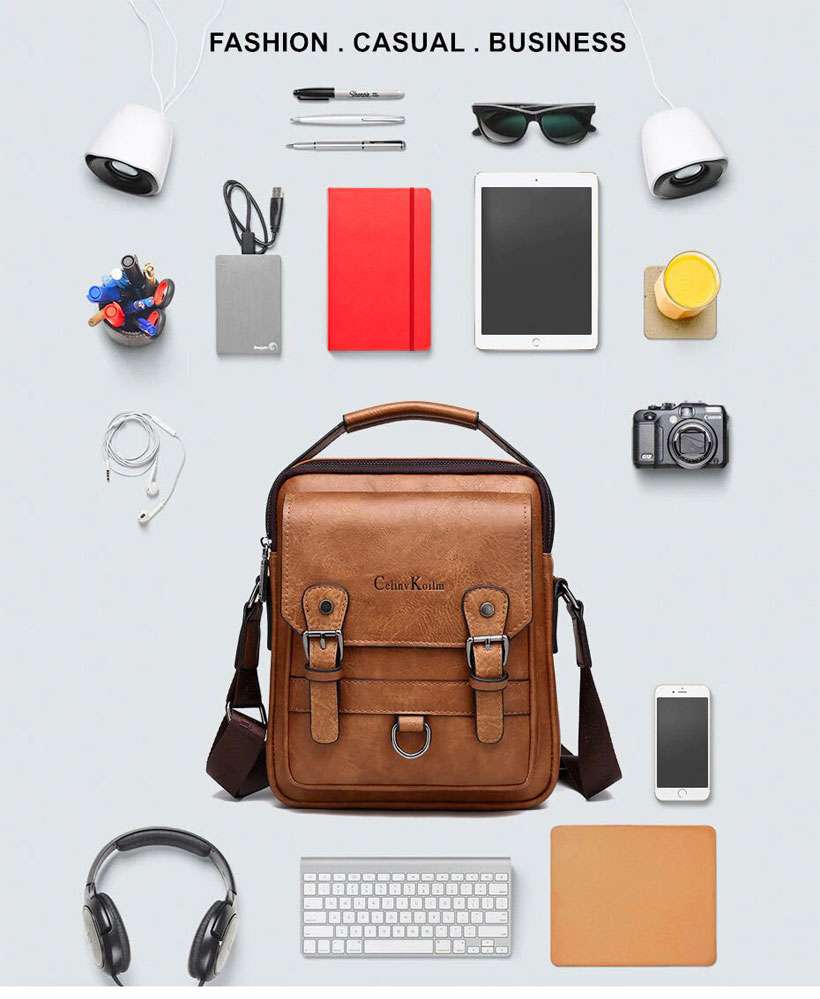 Men's Multi-function Leather Shoulder Bags - Shop Electronics, Fashion, Beauty, Home & Garden & More @Nesavastore