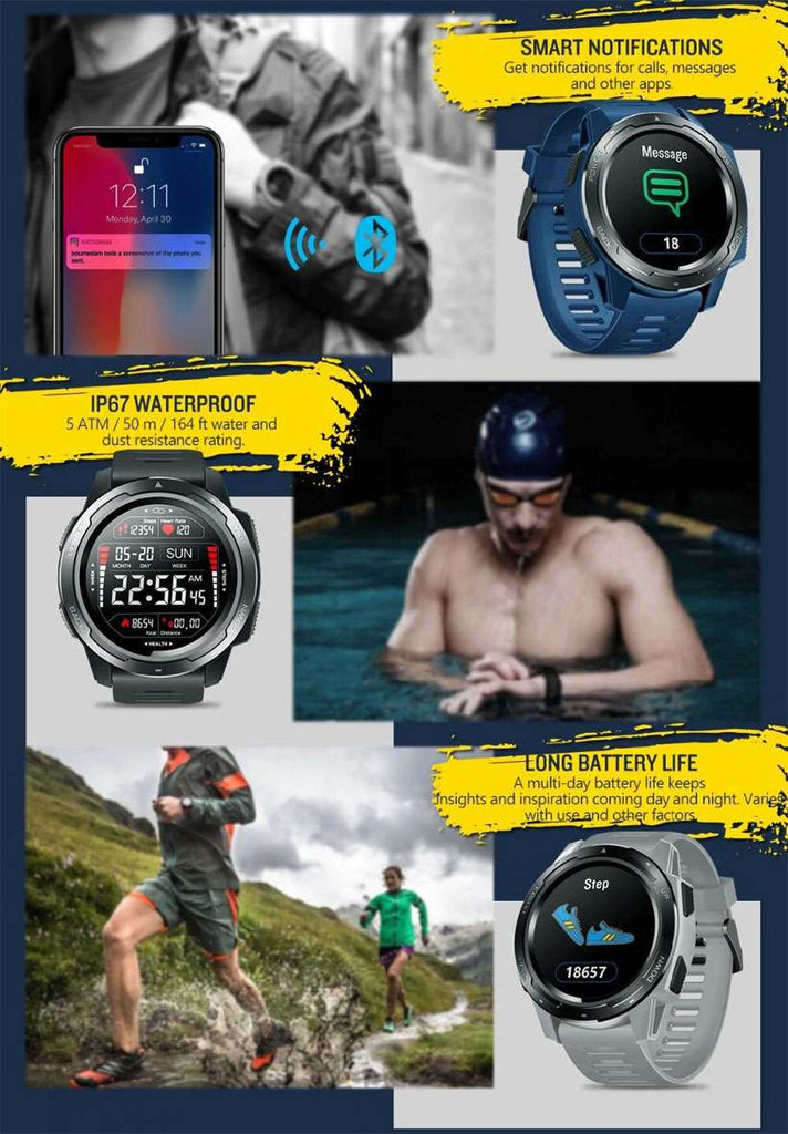 Waterproof Zeblaze VIBE 5 IP67 Heart Rate Smart Watch - Shop Electronics, Fashion, Beauty, Home & Garden & More @Nesavastore