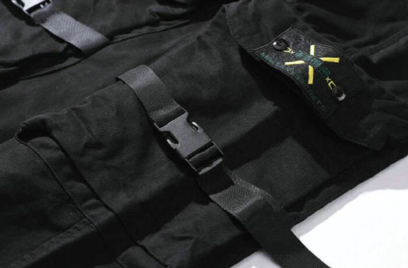 Men's Streetwear Ribbons Cotton Slim Joggers - Shop Electronics, Fashion, Beauty, Home & Garden & More @Nesavastore
