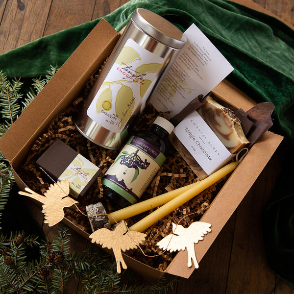 Gift box with lots of gorgeous winter-themed products
