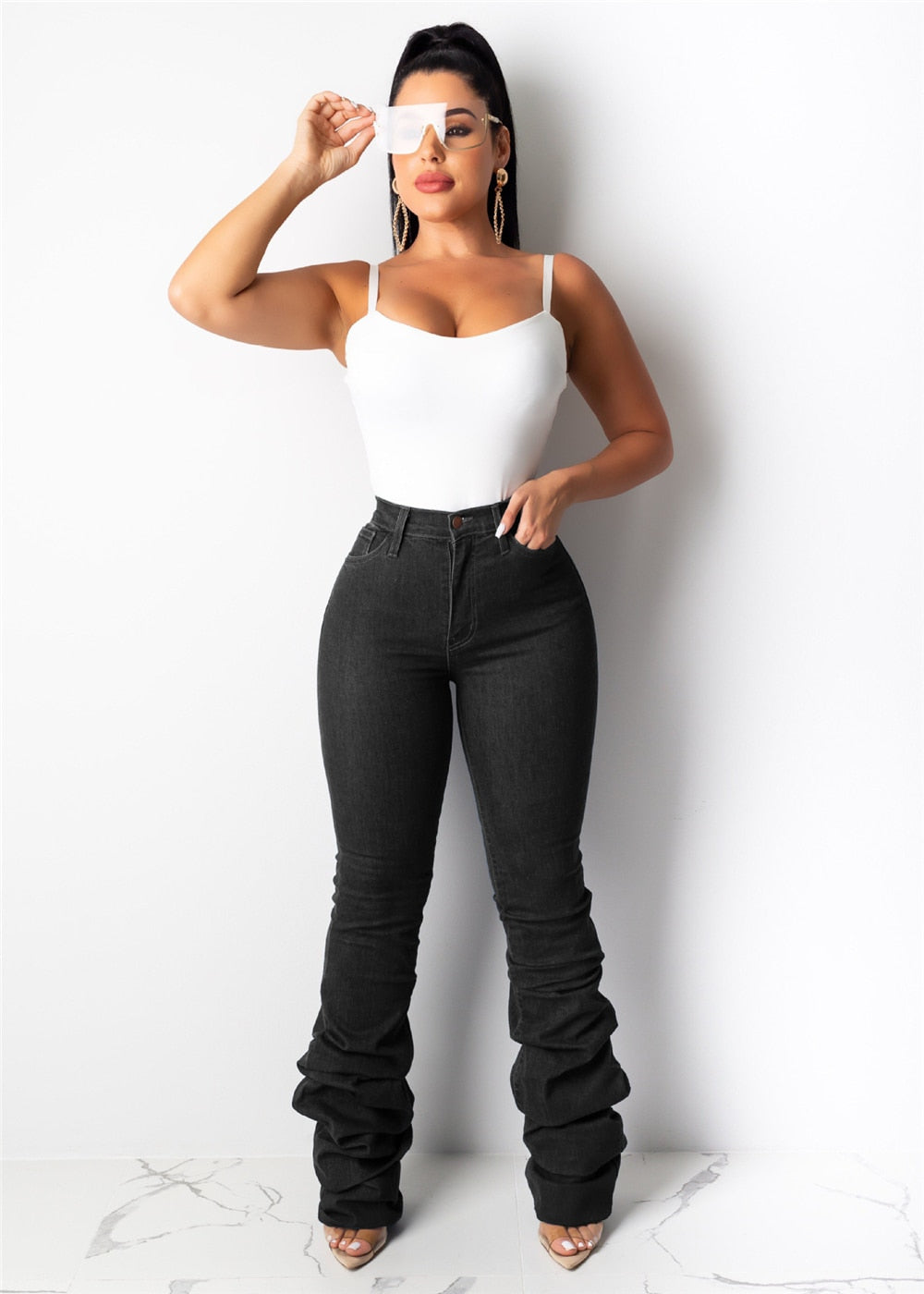 flare bottom jeans for womens