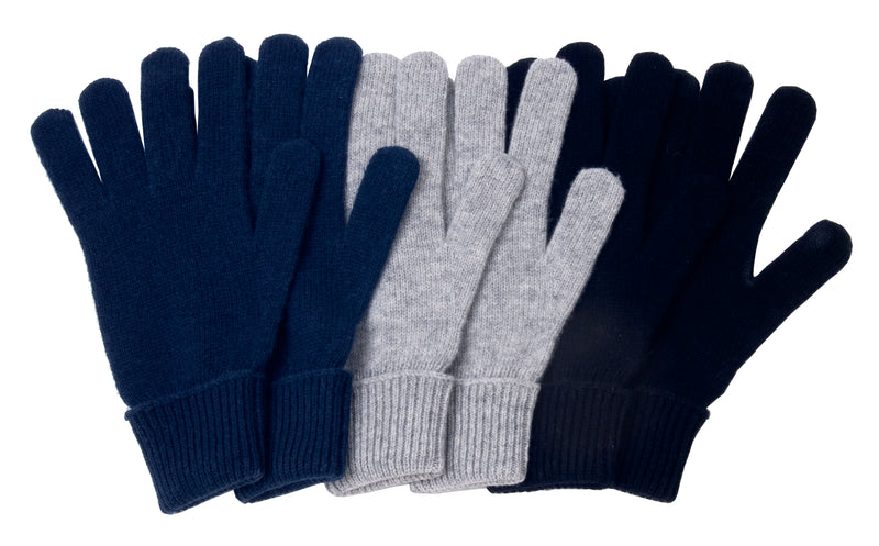 mens blue wool gloves