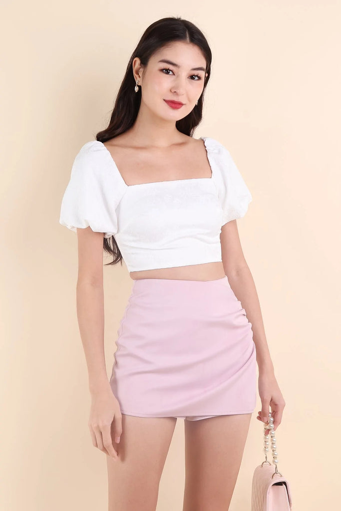 CELESTINE SLEEVE CROP TOP IN PINK