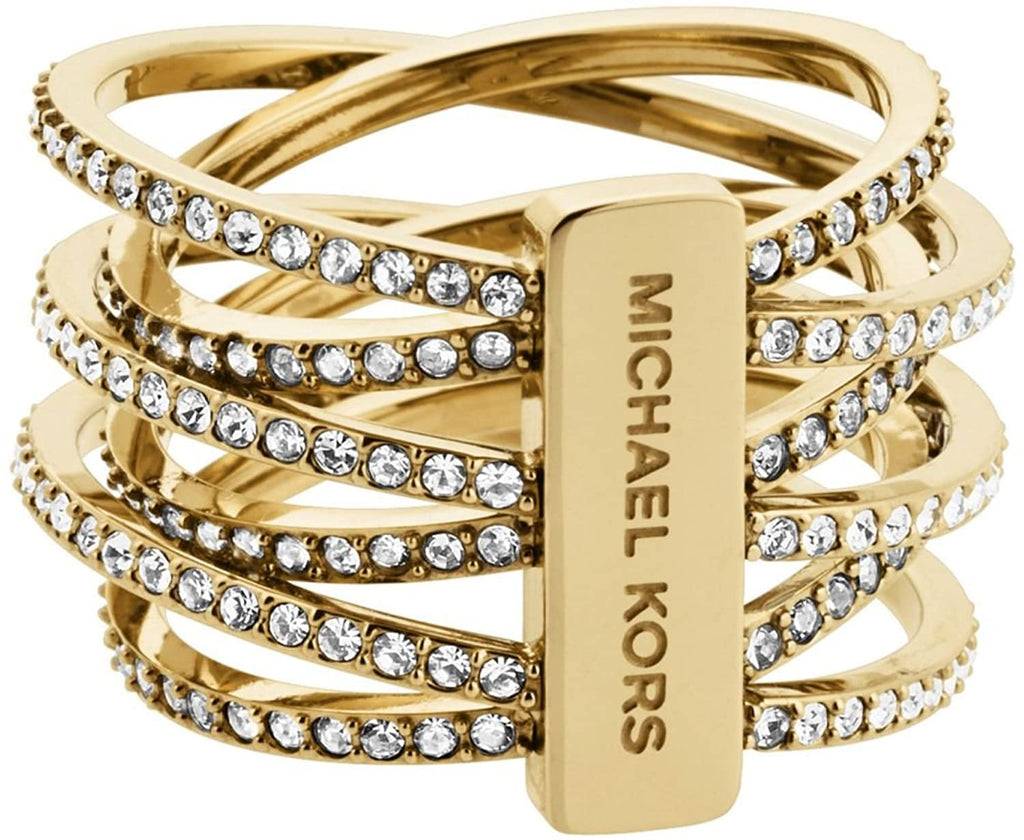 Michael Kors Gold-Plated Pave Crossover Ring MKJ4422710 – Monaghans  Jewellers