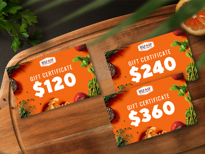 Selfup Cooking Class gift cards