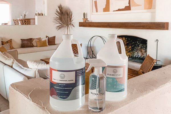 clean republic products on a counter