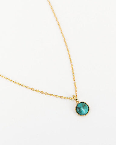 Collier fin athena nilai petite pierre turquoise