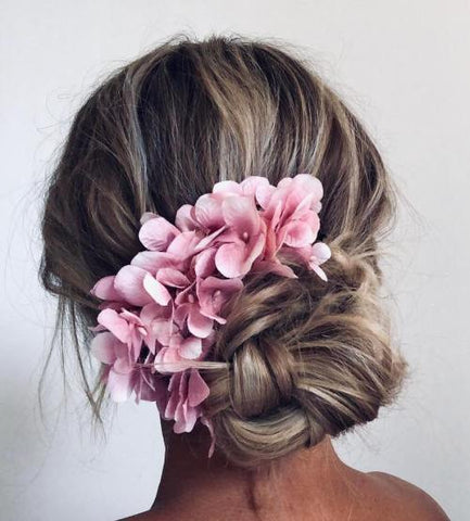 Bohemian Chignon with Flower