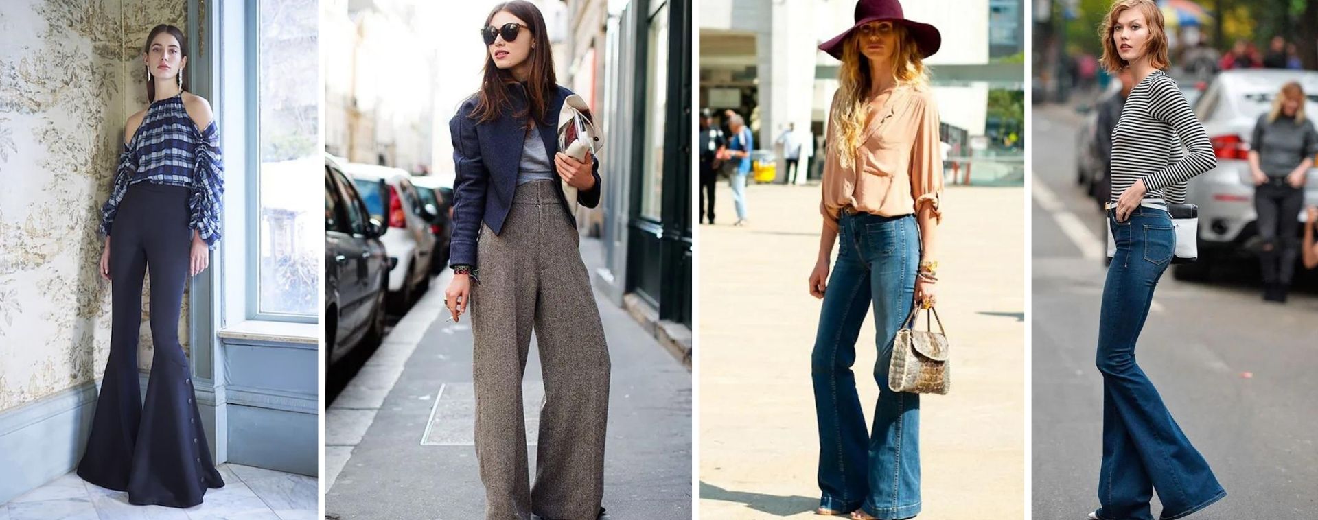 WHAT TO WEAR WITH BOHO FLARE PANTS OUTFIT IDEAS LOOK BOOK