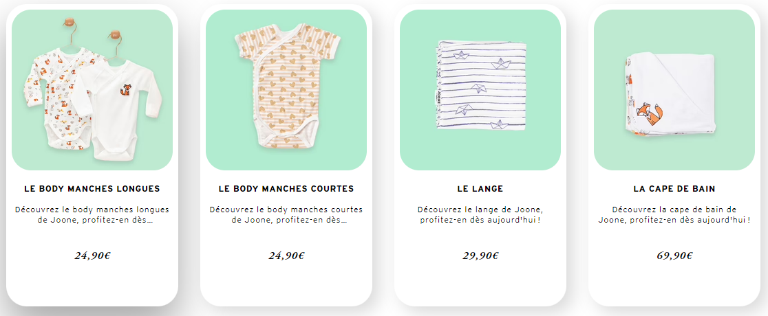 vêtements pour bébé Joone