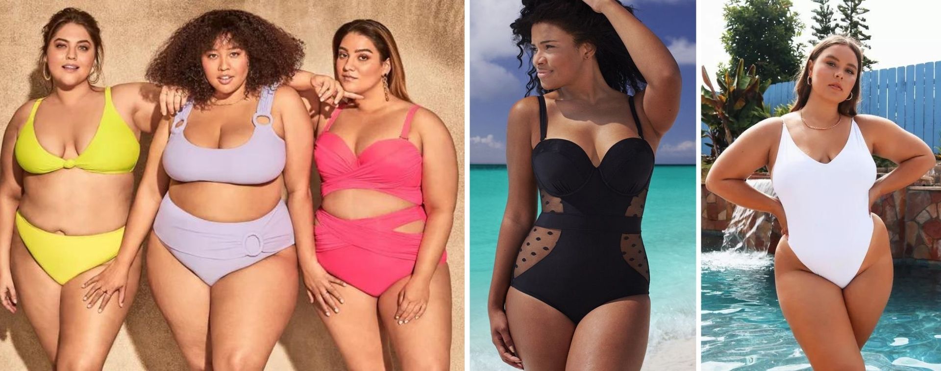 one-piece two-piece plus size swimsuit