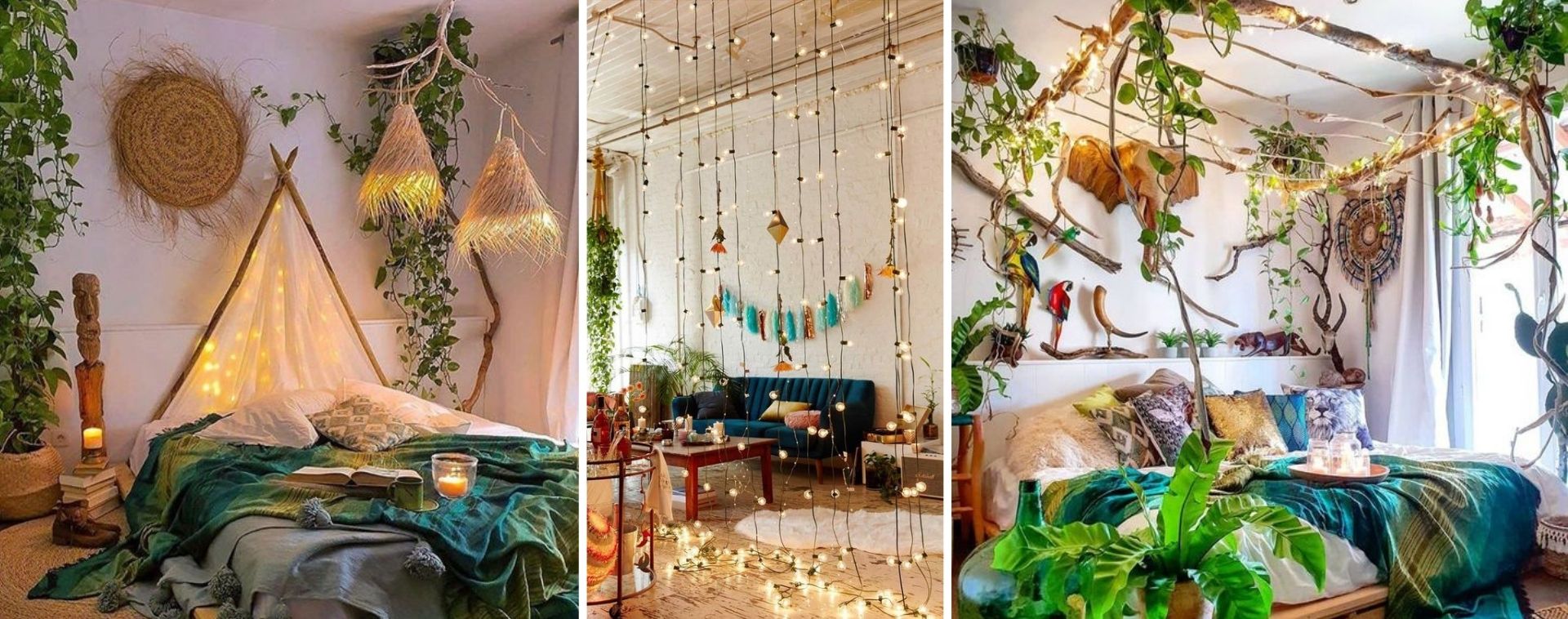 indoor plants garlands deco trend