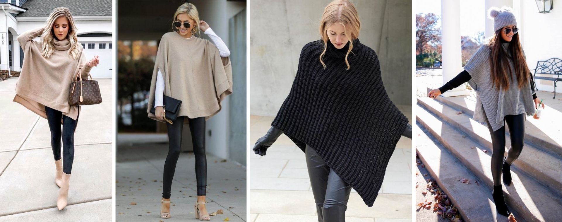 poncho chaud femme